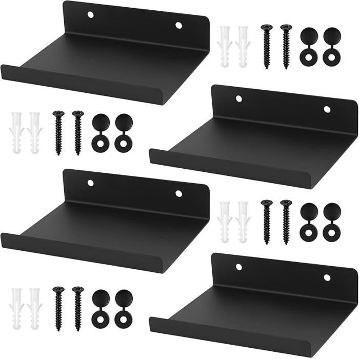 Petites étagère murale noire étagère flottante tablette murale suspendue JARDINIERE