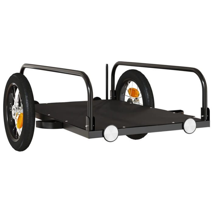 [LES SOLDES]Noir Remorque de vélo noir 122x53x31 cm ferPoids 6 Kg@604149