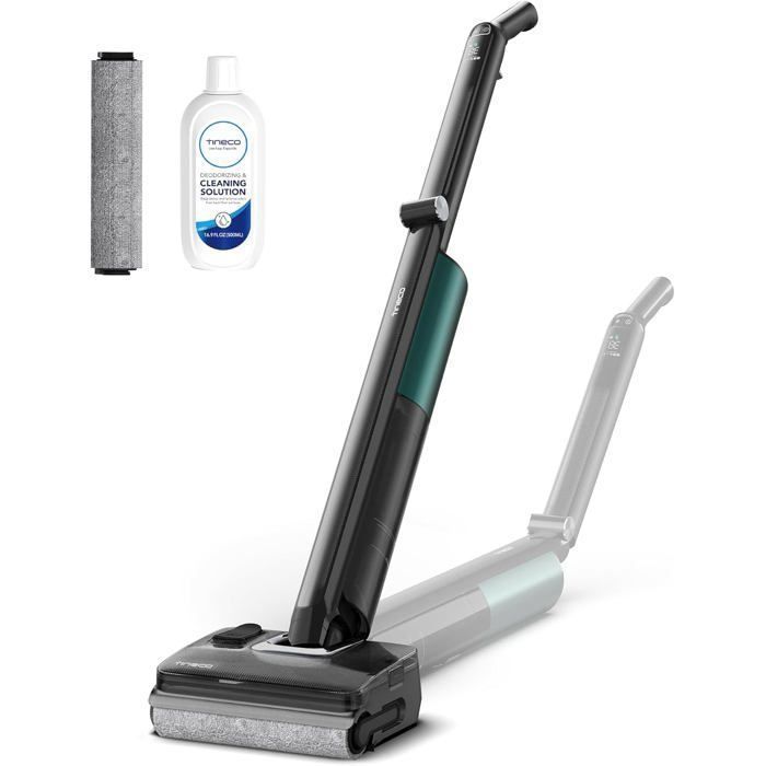 Tineco Floor One i7 Fold aspirateur Eau et poussière Aspiration 22 kPa Nettoyage des Bords Double Face Design Plat à 180°
