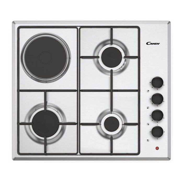 Plaque Candy CMGH31X1 4 zones gaz electrique inox 58 cm - vue 4