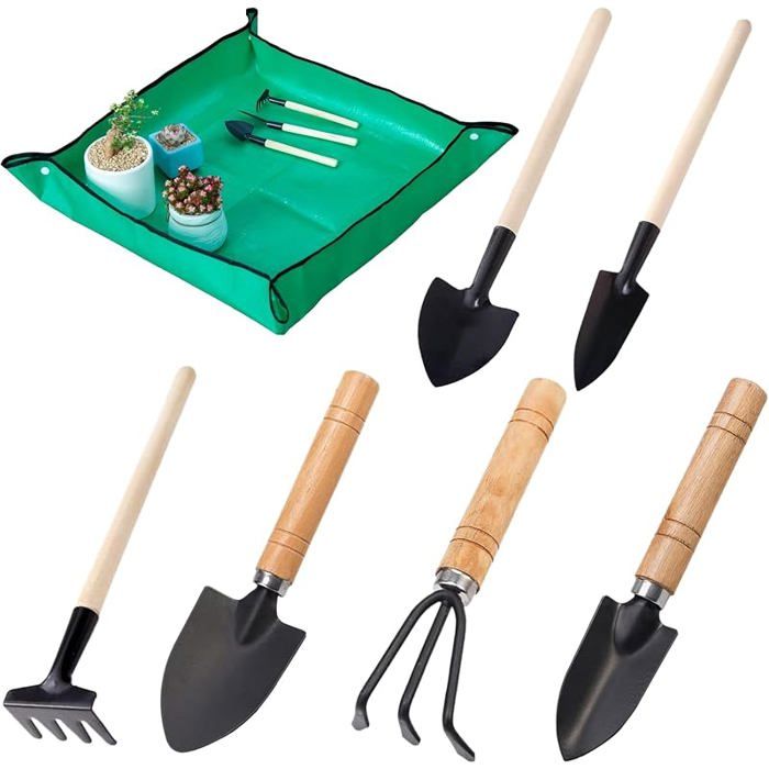 Set du Petit Jardinier avec Outils de Jardinage en Bois