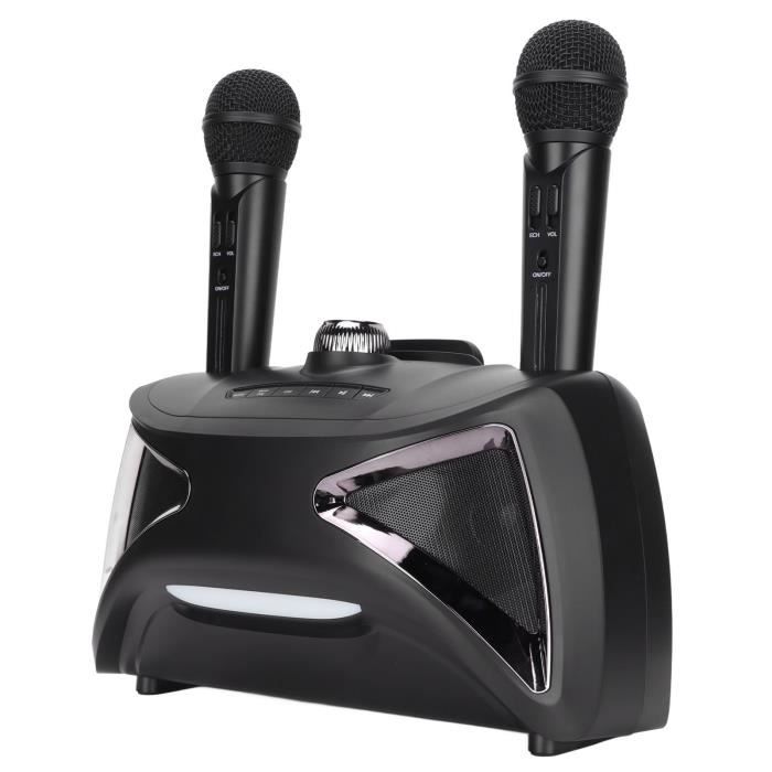 Mini machine de karaoké pour les enfants, haut-parleur bluetooth portable  avec 2 microphones sans fil pour les enfants et les adultes fête  d'anniversaire à la maison