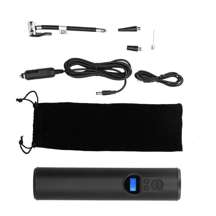 Mini Pompe à Vélo Portable à Pied Haute Pression 160 PSI – Pompe Compacte Avec Embout Multi-Valves Pour Vélo Route, VTT, Ballons Et Plus (Noir Mat)