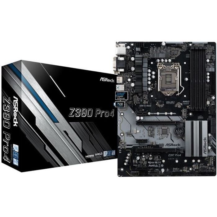 Carte mere ASRock Z390 Pro 4 Intel Z390 - Sockel 1151 0000000 - Asrock
