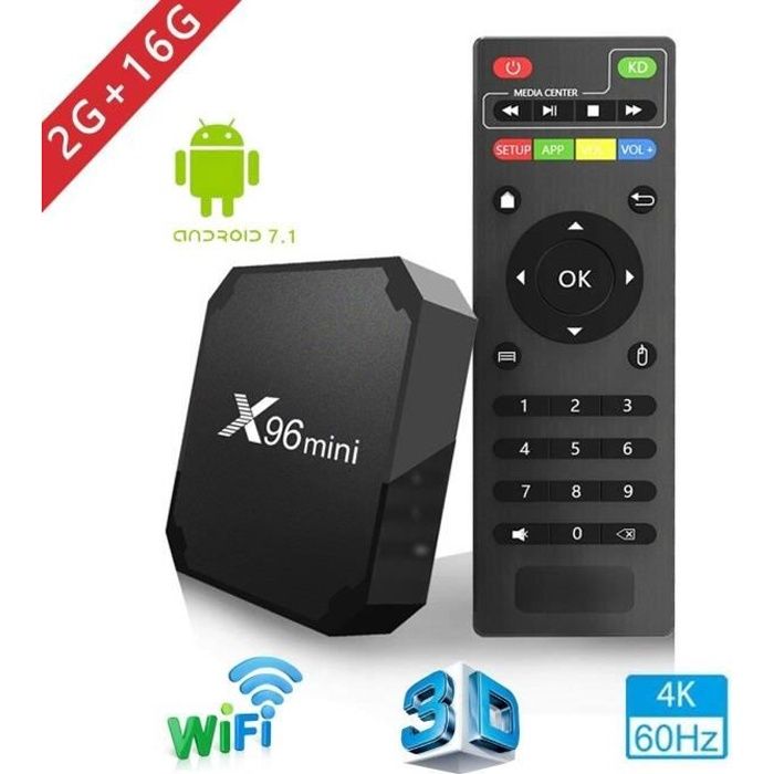 X96‎‎‎‎‎‎‎‎‎‎‎‎‎‎‎‎‎‎‎‎Q Pro En Continu 2Go/16Go Lecteur Smart TV Box