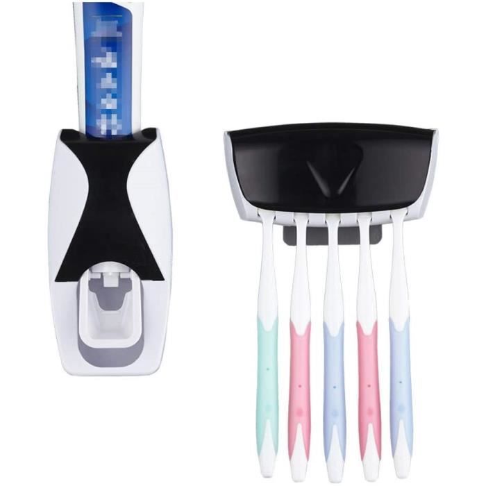 Distributeur De Dentifrice InnovaGoods Diseeth Avec Support 5 Brosses à Dents - Économise Et Organise La Salle De Bain