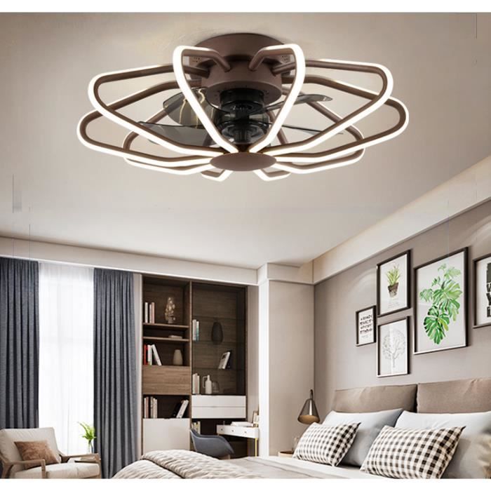 Ventilateur Lampe Plafonnier A Led Moderne Minimaliste Chambre