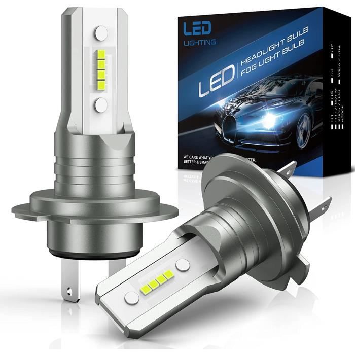 Ampoules H7 LED Phare pour Voiture et Moto, 16000LM 6500K Blanc