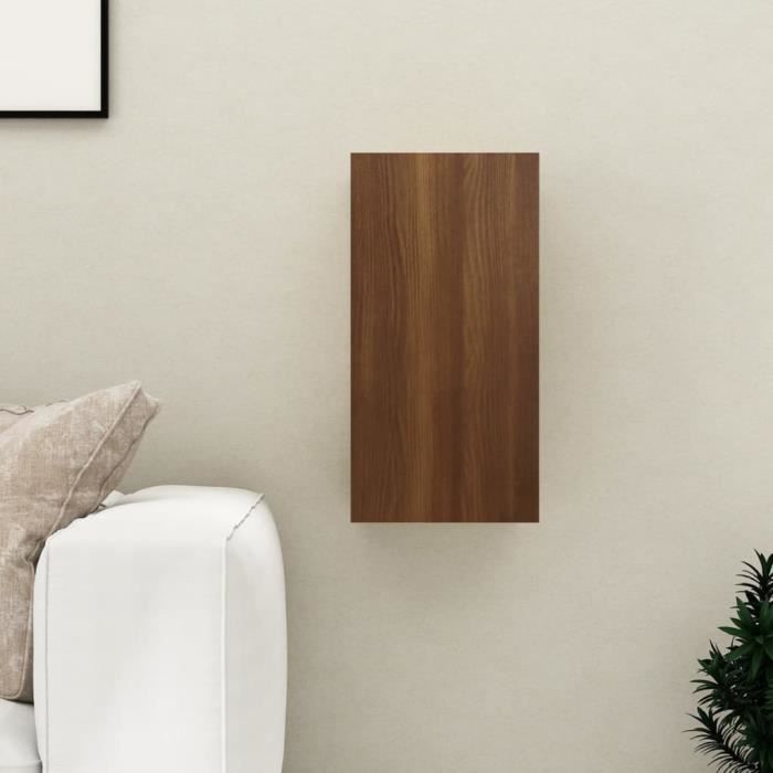 Meuble TV - GKK - Chêne marron 30 5x30x60 cm Bois dingénierie - Contemporain A5745