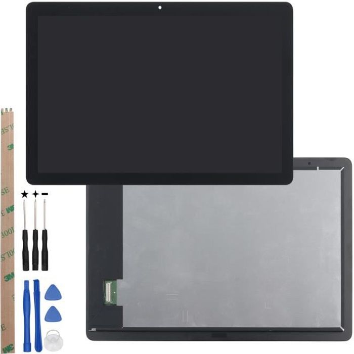 Écran Tactile De Rechange Pour Huawei MediaPad T5 10,1" (25,7 Cm) AGS2-L09 AGS2-W09 AGS2-L03 AGS2-W19 Panneau De Verre Extérieur Avant +Outils (Version 3G) Noir (Ne Toucher Le Numériseur