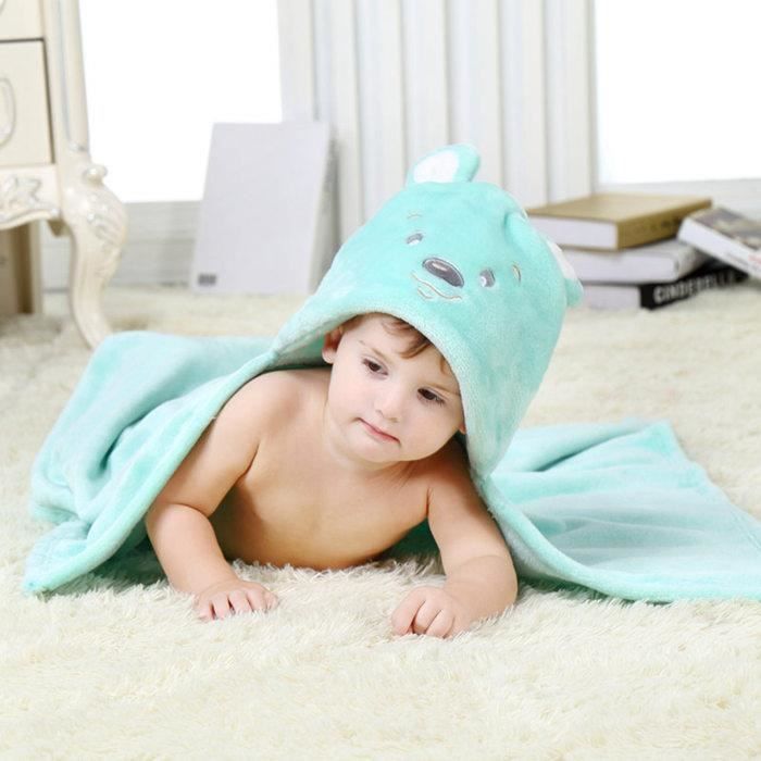 Bleu Ours Couverture De Bebe Infantile Peignoir Capuche Drap Sortie De Bain Dessin Anime Animaux Cosplay Encapuchonne Pyjama Cdiscount Puericulture Eveil Bebe