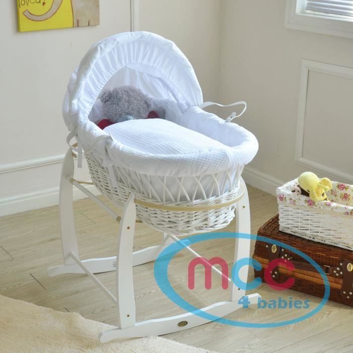 Habillage Et Pied De Couffin A Bascule Blanc Mcc Ensemble Couffin En Osier Naturel Avec Matelas Bebe Puericulture Mobilier Centromotorsa Com Ar