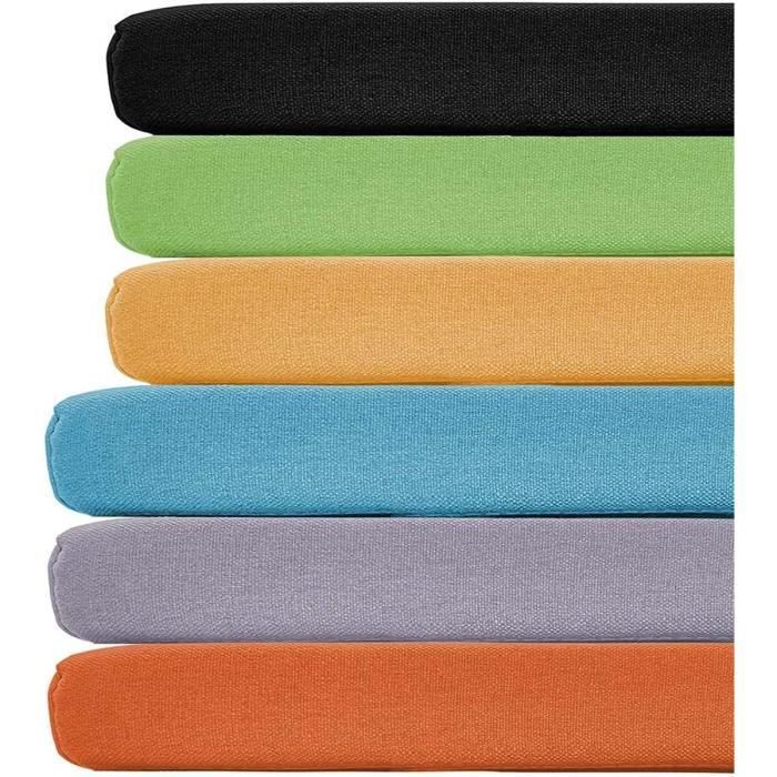Coussin De Banc Extérieur OutStep 120x40x5cm - Imperméable Polyester - Mousse Haute Densité - Noir