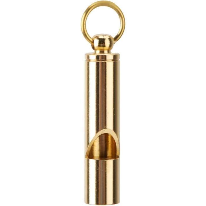 Sifflet D'entraîneur Vintage KPI - Boule Liège Et Métal Plaqué Laiton - Avec Lanière - Taiwan