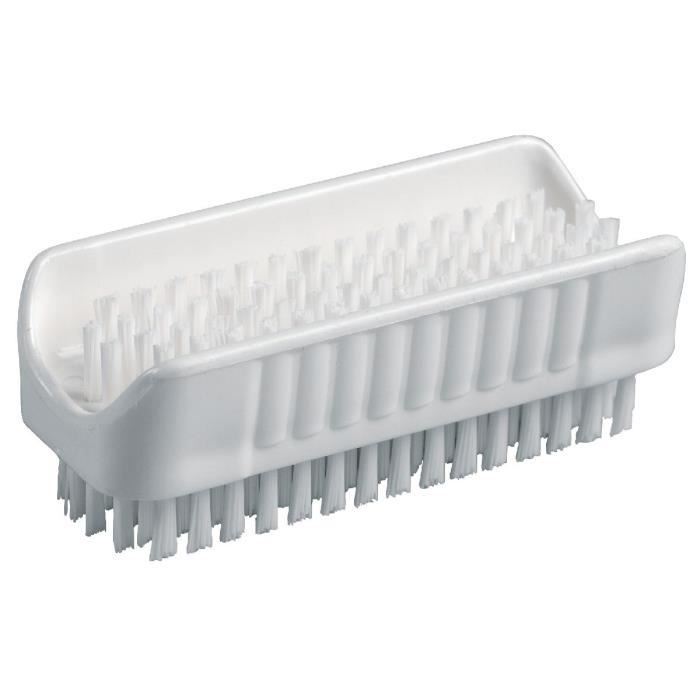Brosse à Ongles Double Face - Bois Naturel, 9x4x5 Cm, Marque Elina, Pour Manucure Soin