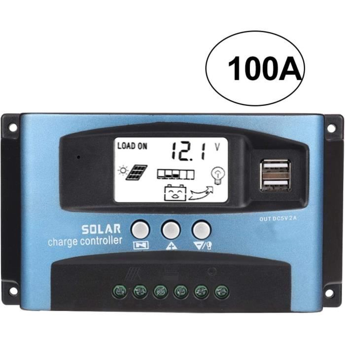 Contrôleur de Charge Solaire avec Écran LCD Dual USB Puce Maître Contrôleur de Charge Solaire avec Écran LCD Dual USB Puce Maître