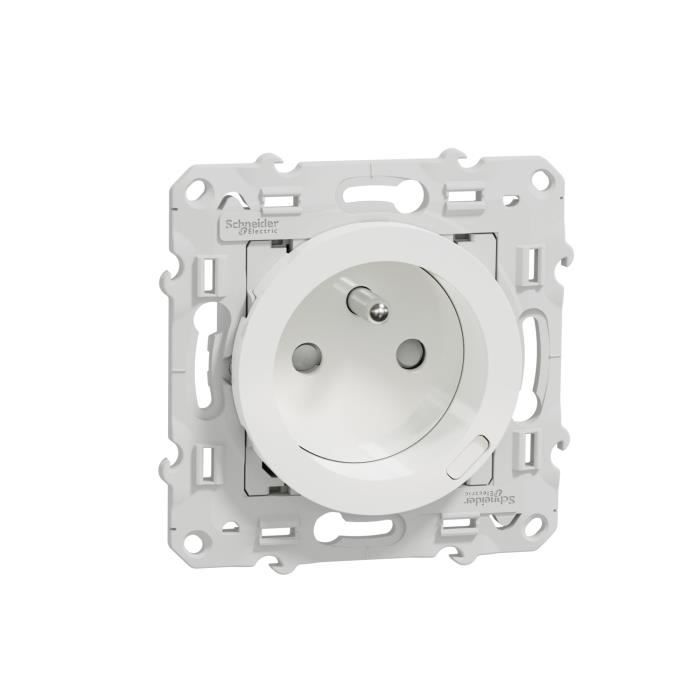 Odace - prise affleurante + usb c10.5w - blanc