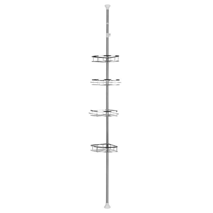 POPS Etagère dangle de douche télescopique en acier inoxydable Hauteur: 110 ~ 280 cm (environ)