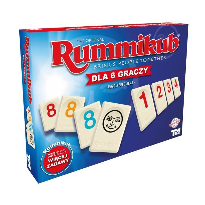 Jeu de société - Rummikub XP édition spéciale - 6 joueurs - 156 tuiles multicolores - 4 jokers