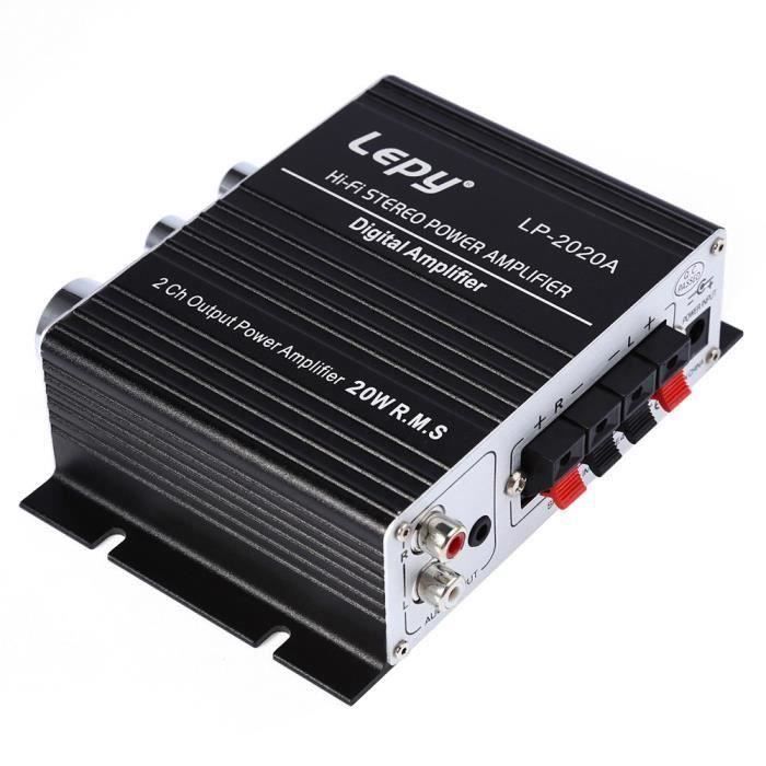 Amplificateur Audio Stéréo Lepy LP-2020A - 20W - Pour IPhone, PC, Lecteur Audio - Design Aluminium