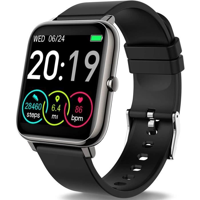 Tisoutec Montre Connectée Homme Femme avec Appels Bluetooth,1.85  Smartwatch avec Plusieurs Modes  Sportifs,Cardiofrequencemetre,Sommeil,Etanche IP67,2