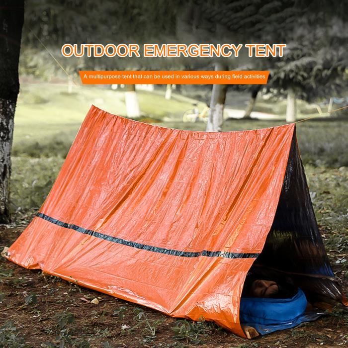 SAC DE COUCHAGE - DUVET Tente de survie portable portable  multifonctionnelle étanche à refuge style-Orange1 - Cdiscount Sport
