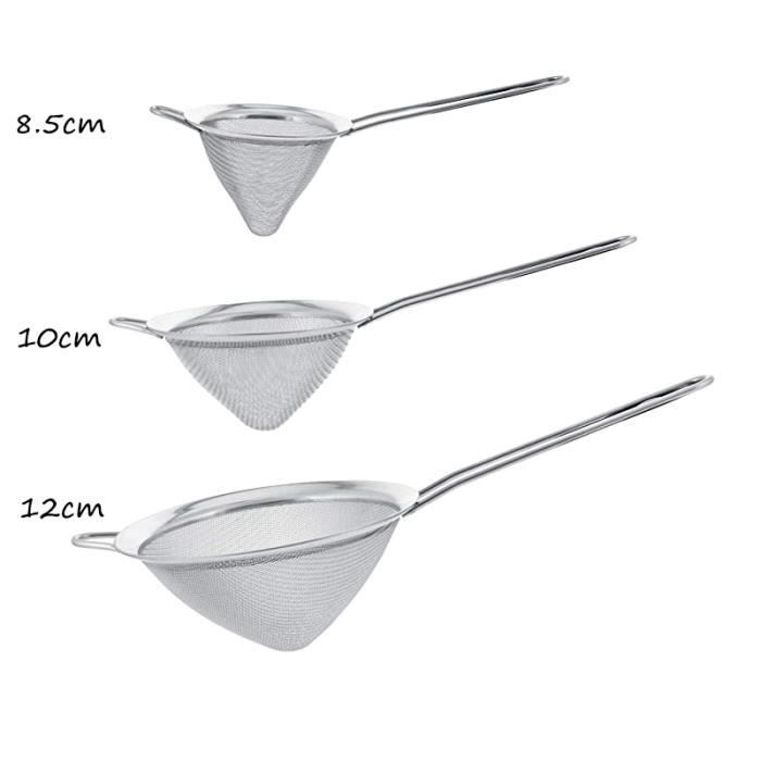 Passoire à Cocktail Maille Fine 85mm Acier Inoxydable - Filtre Barman Professionnel