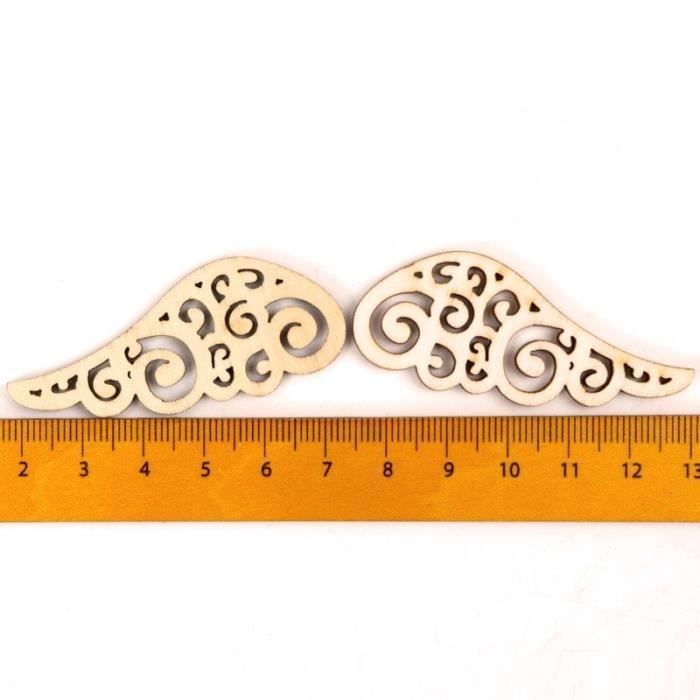 Embellissements En Bois KAISERCRAFT Ailes Et Fleurs, Lot De 4 - Neuf FL346