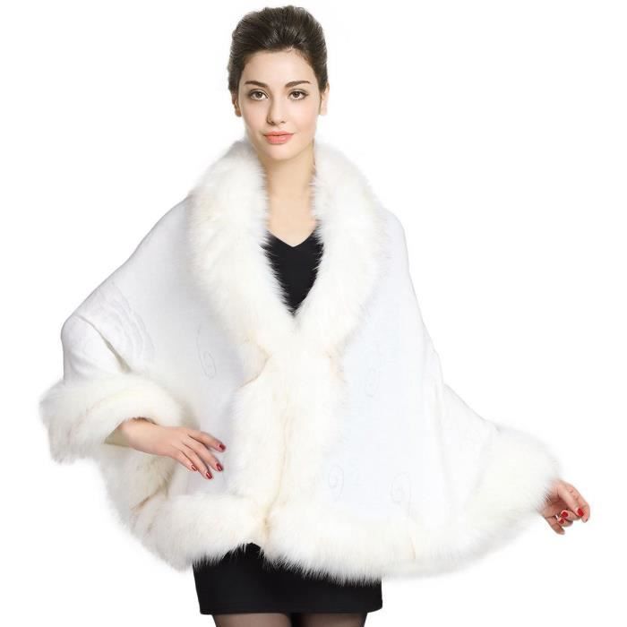 Etole Chale Cape Fausse Fourrure De Femme Chaud Pour Mariage