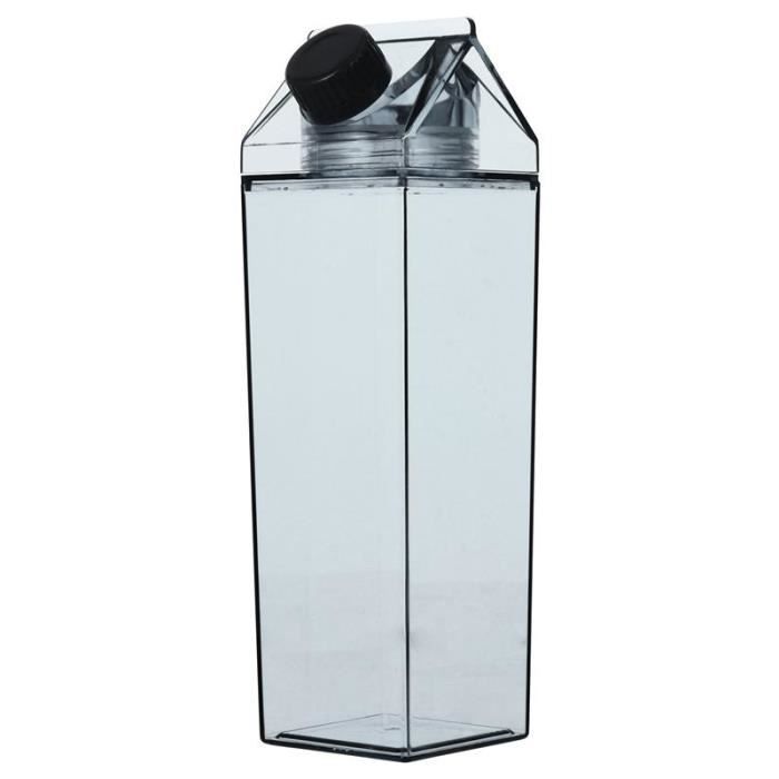 Bouteilles En Lait Transparent Fukamou - 500ml/1000ml, Réutilisables, Étanches - Pour Jus, Lait, Eau