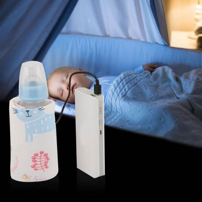 Chauffe-bouteille USB en coton 13 x 28 cm 