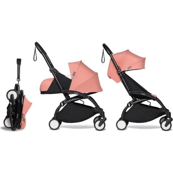 Poussette combinée MIDAS - Groupe 0m+ - De 0 à 15Kg - Rose