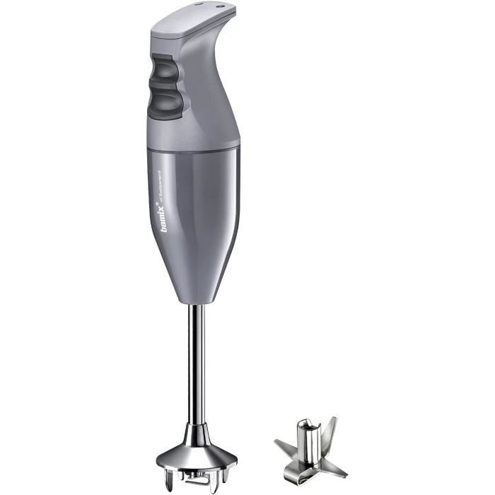Mixeur Plongeant Bamix M160 ONE - 160W, 2 Vitesses, Couteau Étoile Inox - Fabriqué En Suisse - Noir