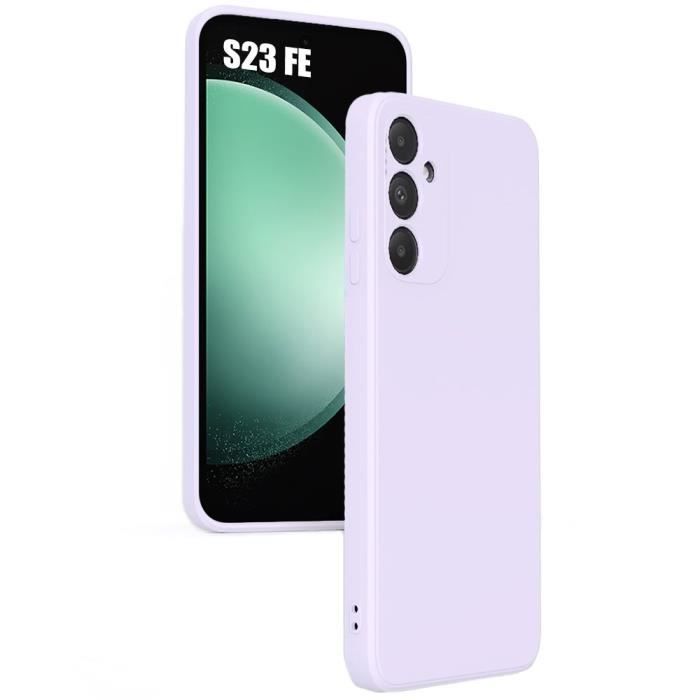 Coque pour Samsung Galaxy S23 FE (pas pour S23) - Silicone Ultra Fine Léger Antichoc Violet