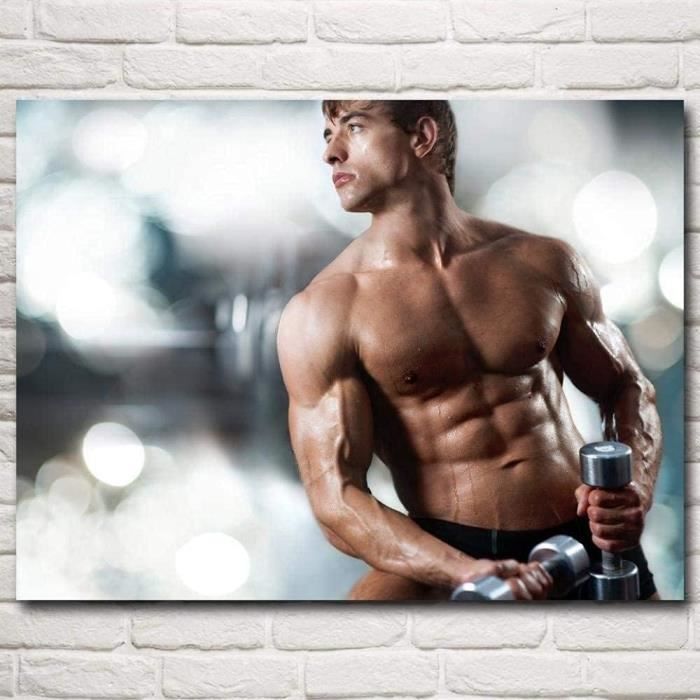Affiche D'Entraînement Home Gym Decor Sexy Muscle Man Affiche