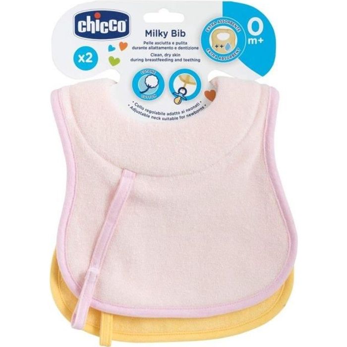 Chicco Bavoir D Allaitement Et De Succion Tour De Cou Rembourre X2 Rose Jaune 0m Cdiscount Puericulture Eveil Bebe
