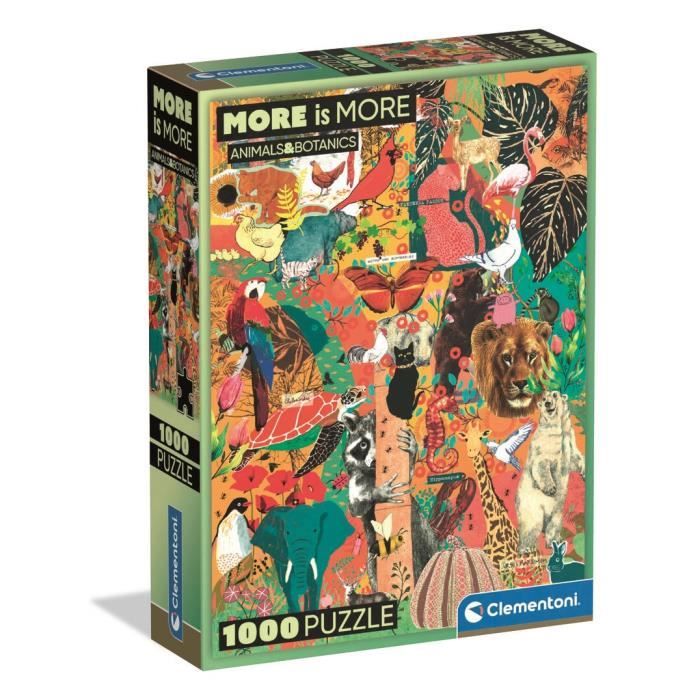 Puzzle Compact 1000 pièces : Animaux et Botanique Clementoni Puzzles - vue 2