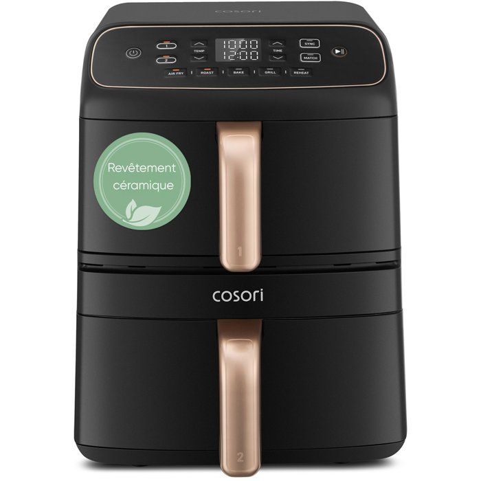 Friteuse Airfryer Cosori Turbo Tower Compact – 8.6L, 2630W, 5 Programmes - vue 3