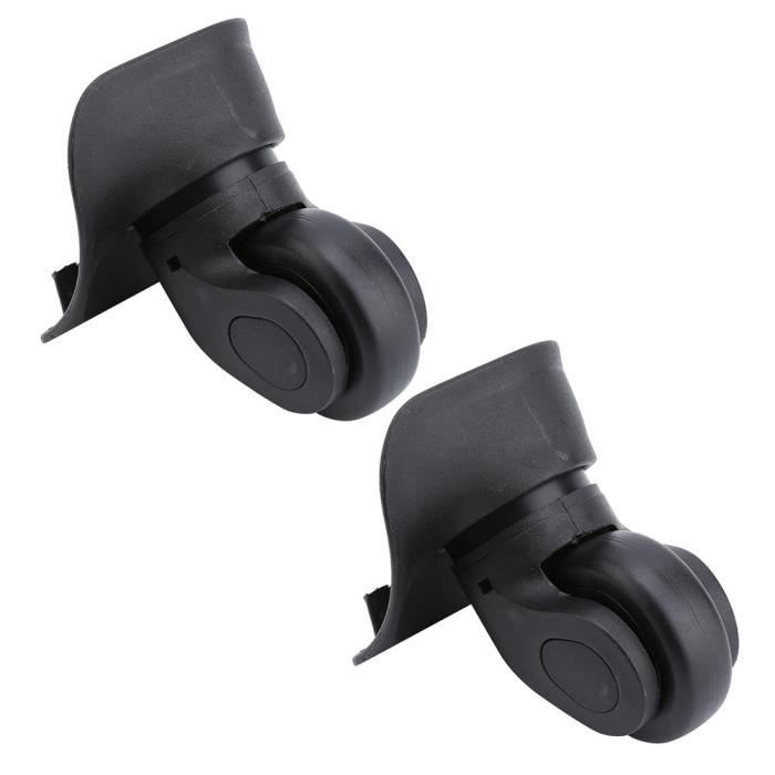 2 Roulettes De Valise Universelles - 50x18 Mm, Pivotantes, En Caoutchouc, Avec Kit De Fixation - 3