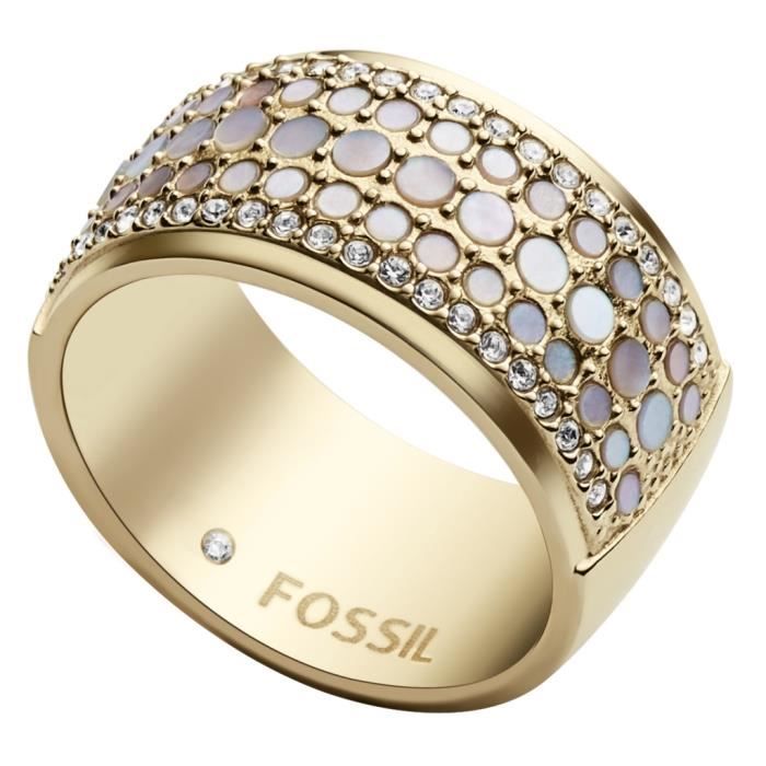 Bague FOSSIL en Acier Rose et Oxyde - JF01123791 - Cleor