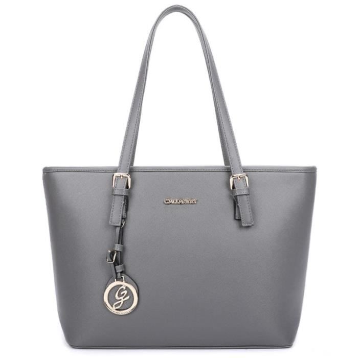 gallantry - sac à main femme fourre-tout grande capacité - gris fonce