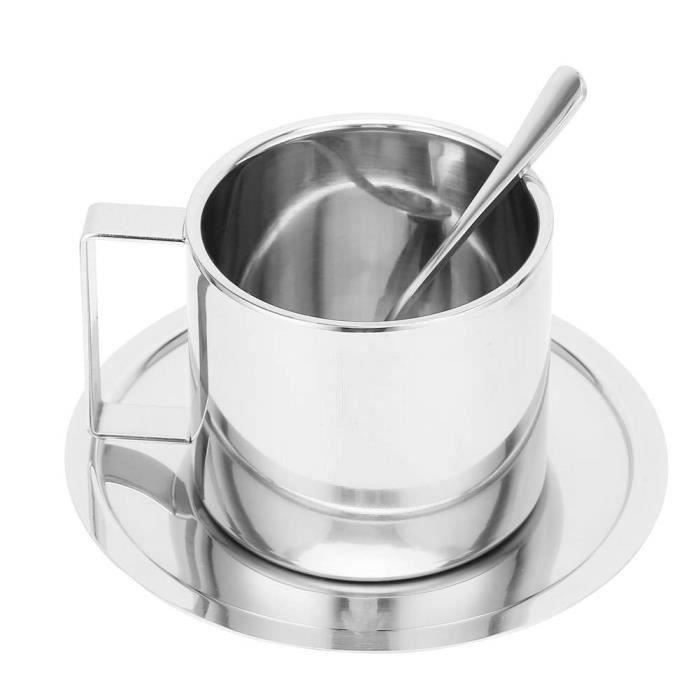 Tasse à Expresso En Acier Inoxydable Double Paroi - 80ml - Garde Le Café Chaud Plus Longtemps - Rouge (et Autres Couleurs) - 8