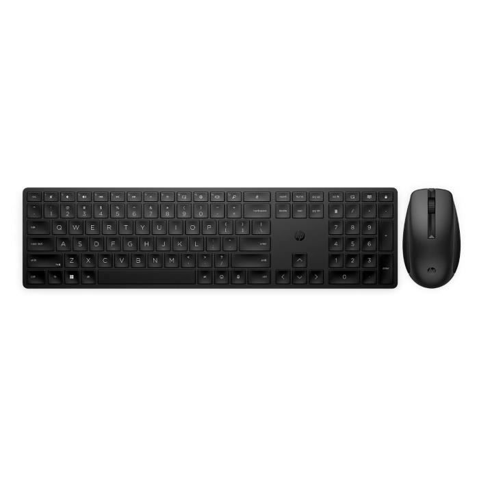 Ensemble Clavier Souris sans fil HP 650 – AZERTY – Noir