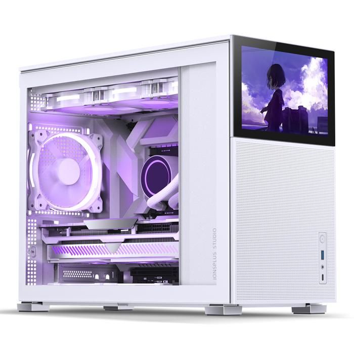 Boîtier PC - JONSBO - D31 - Verre trempé - Blanc - MATX - Micro ATX