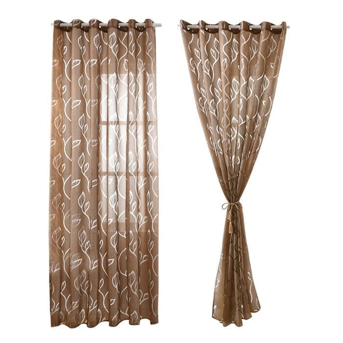 2 Paires De Rideaux Occultants à œillets 100x250 Cm - Couleur Caramel - Occasion