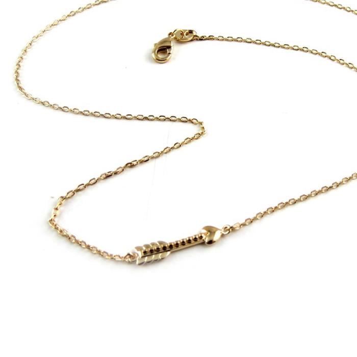 Collier Kendra Scott Flèche Dorée Ciel Blanc - Plaqué Or Jaune 17 Pouces - Rare