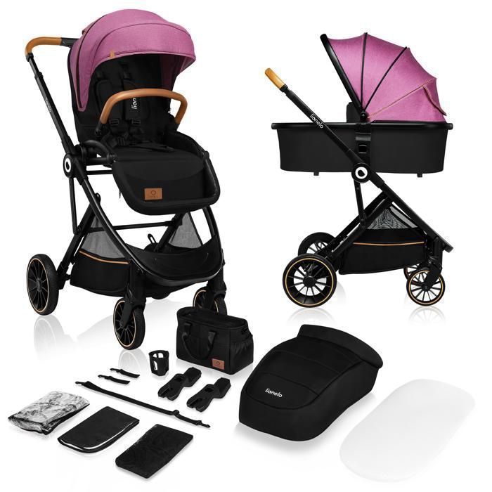 Lionelo Riya 2 En 1 Nacelle Et Poussette Canne Jusqu A 15 Kg Rose Cdiscount Puericulture Eveil Bebe