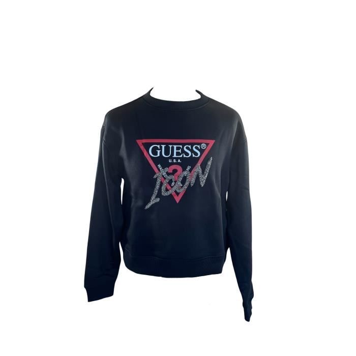 Sweatshirt femme Guess Icon jet black M Jet black Cdiscount