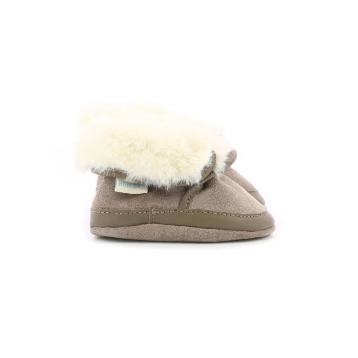 Chausson Cuir Mixte Marron ROBEEZ Cosy Boot B b Fermeture