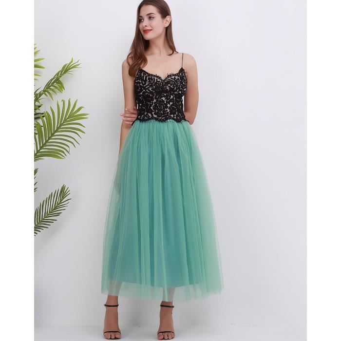 Jupe longue bouffante taille haute discount